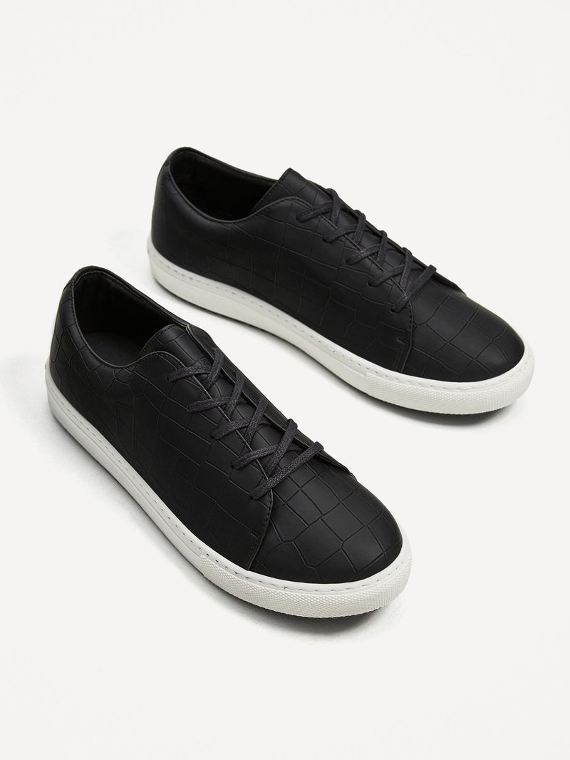 Embossed Black Sneaker